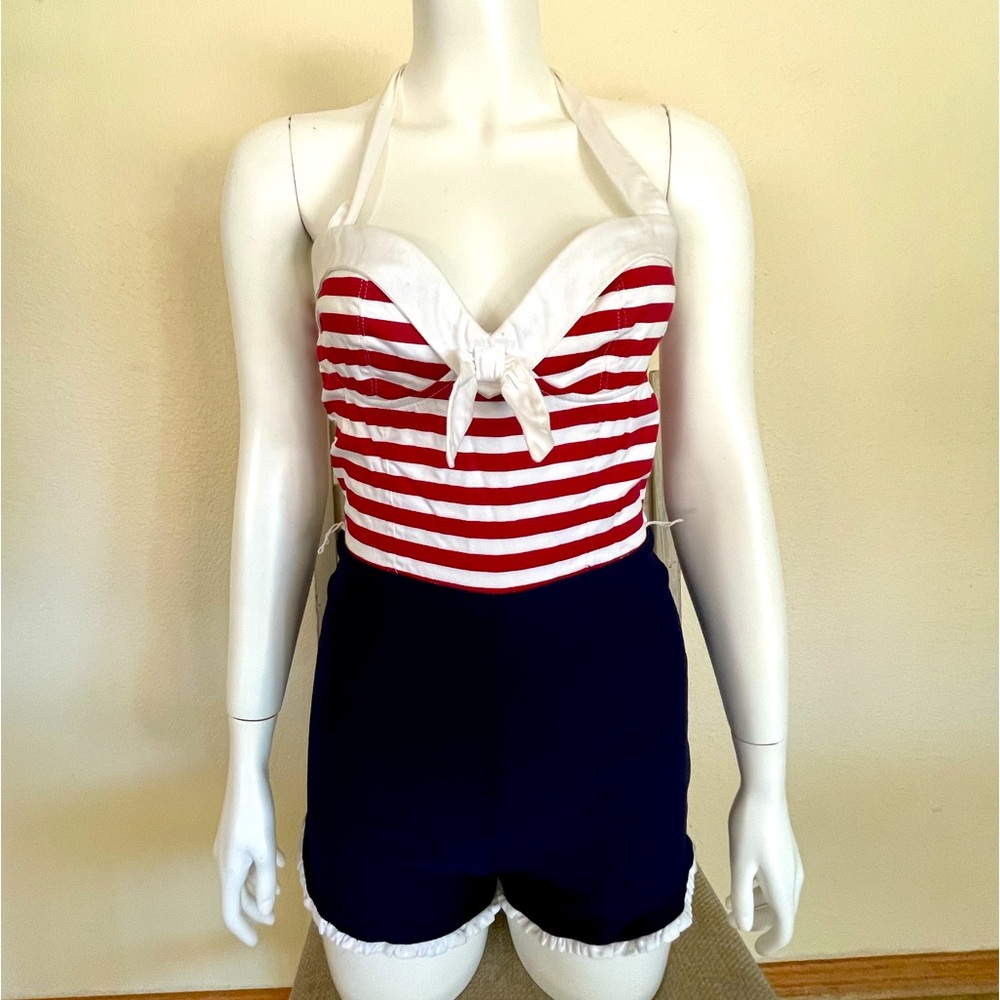 Pinup sailor romper
